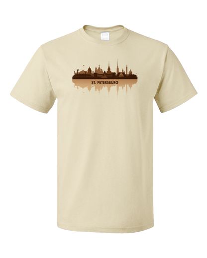 Unisex Natural St. Petersburg, Russia City Skyline - Leningrad Russian Love T-shirt