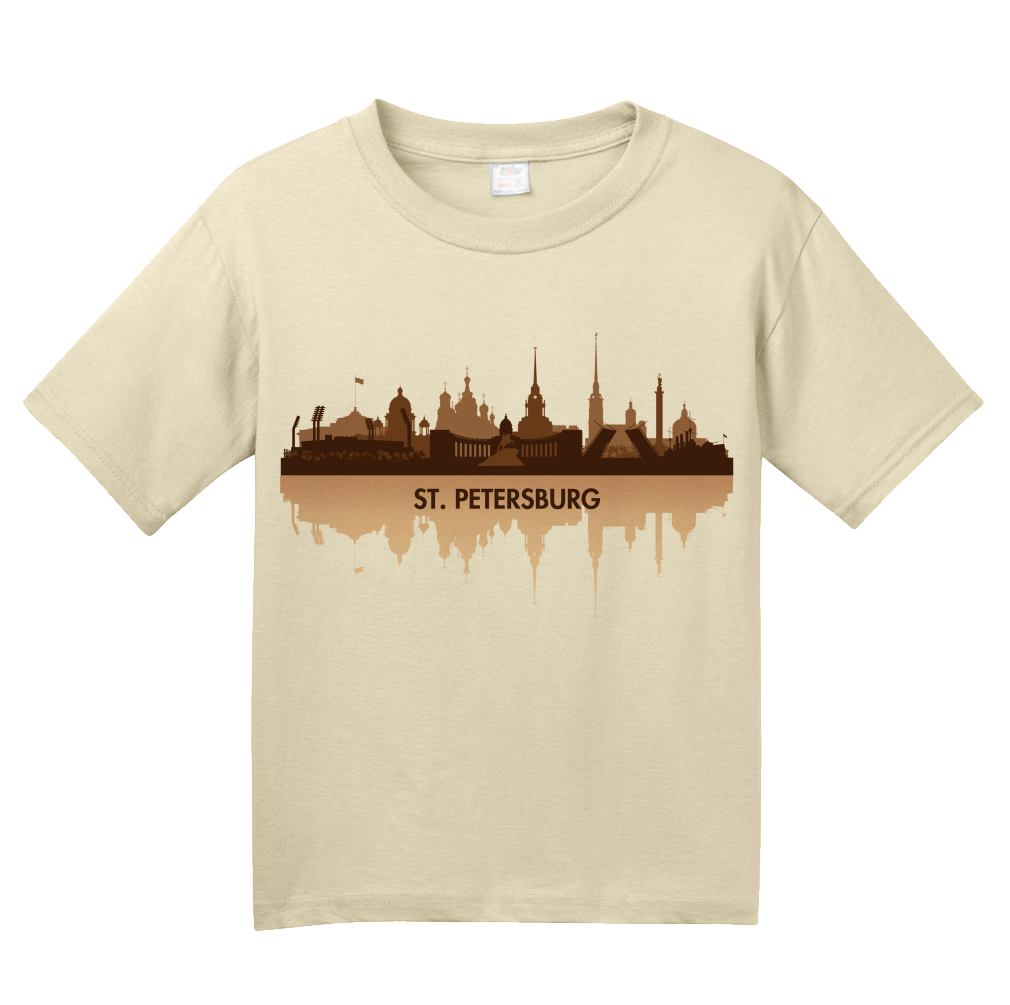 Youth Natural St. Petersburg, Russia City Skyline - Leningrad Russian Love T-shirt