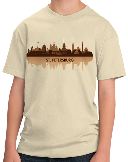 Youth Natural St. Petersburg, Russia City Skyline - Leningrad Russian Love T-shirt