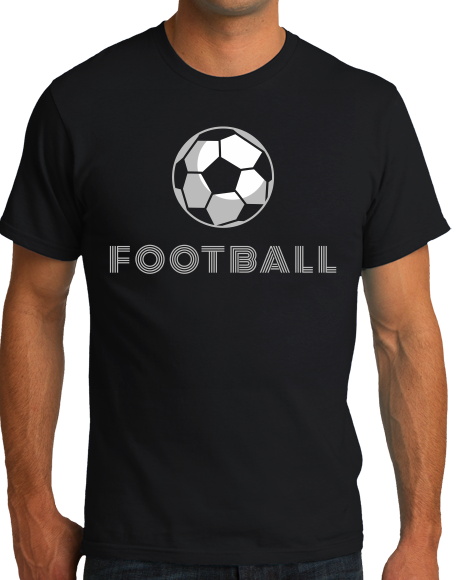 Standard Black Football (Soccer Ball) - Footy Futbol Pride FIFA Joke Soccer T-shirt