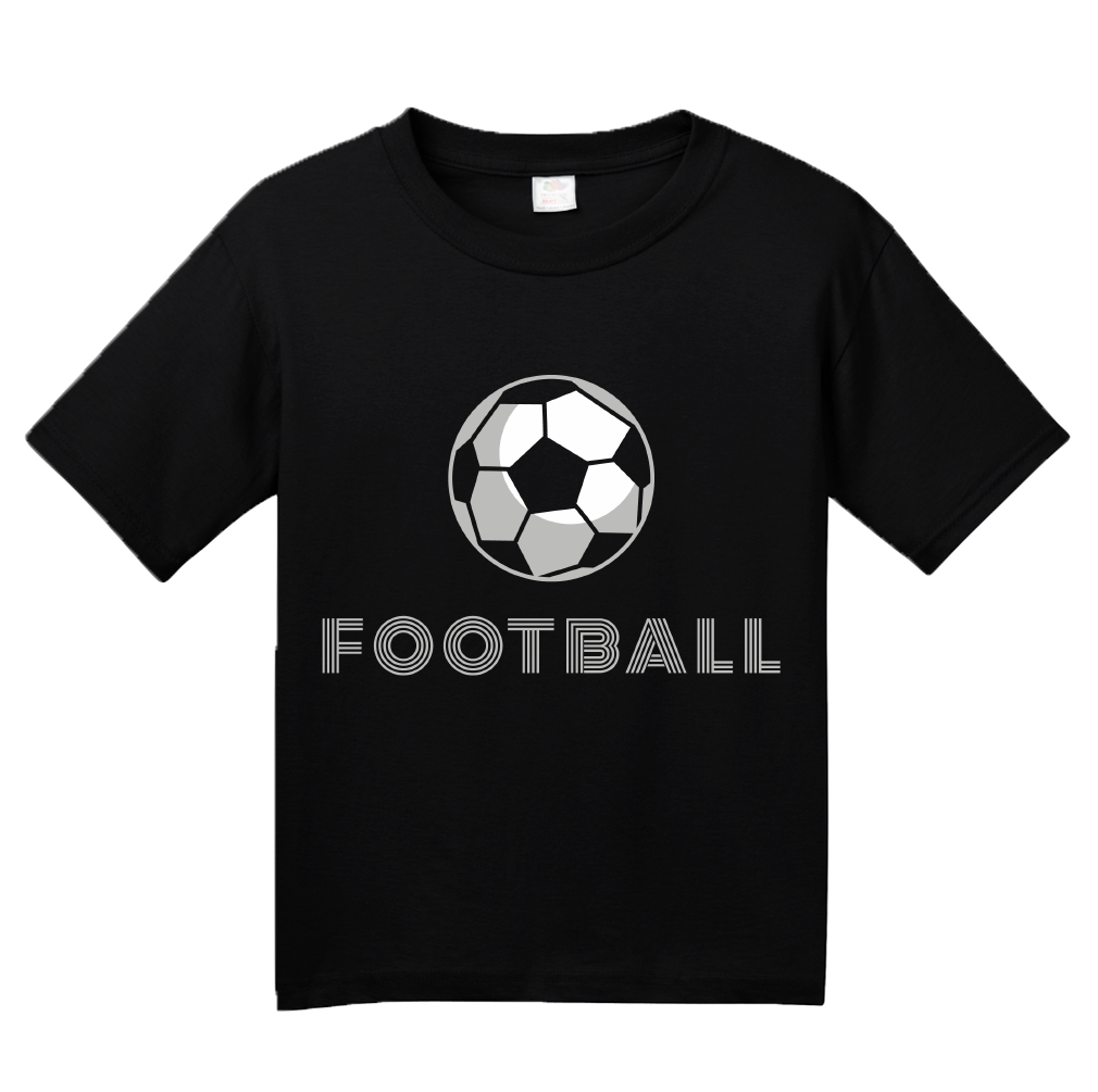 Youth Black Football (Soccer Ball) - Footy Futbol Pride FIFA Joke Soccer T-shirt