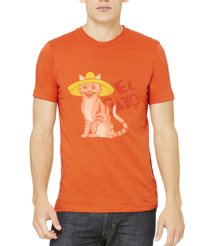 Standard Orange El Gato - Spanish Translation Cat Funny Cute Espanol Bilingual T-shirt