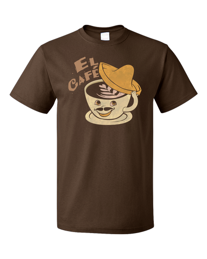 Standard Brown El Café - Spanish Translation Coffee Fun Cute Espanol Bilingual T-shirt