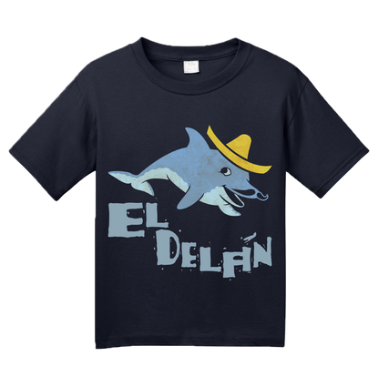 Youth Navy El Delfin - Spanish Vocabulary Word Dolphin Cute Fun Espanol T-shirt
