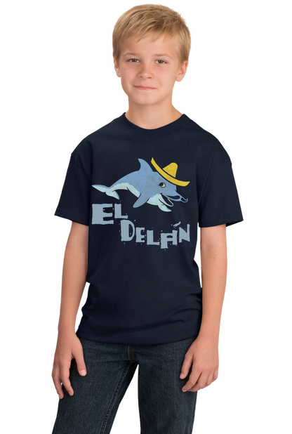Youth Navy El Delfin - Spanish Vocabulary Word Dolphin Cute Fun Espanol T-shirt