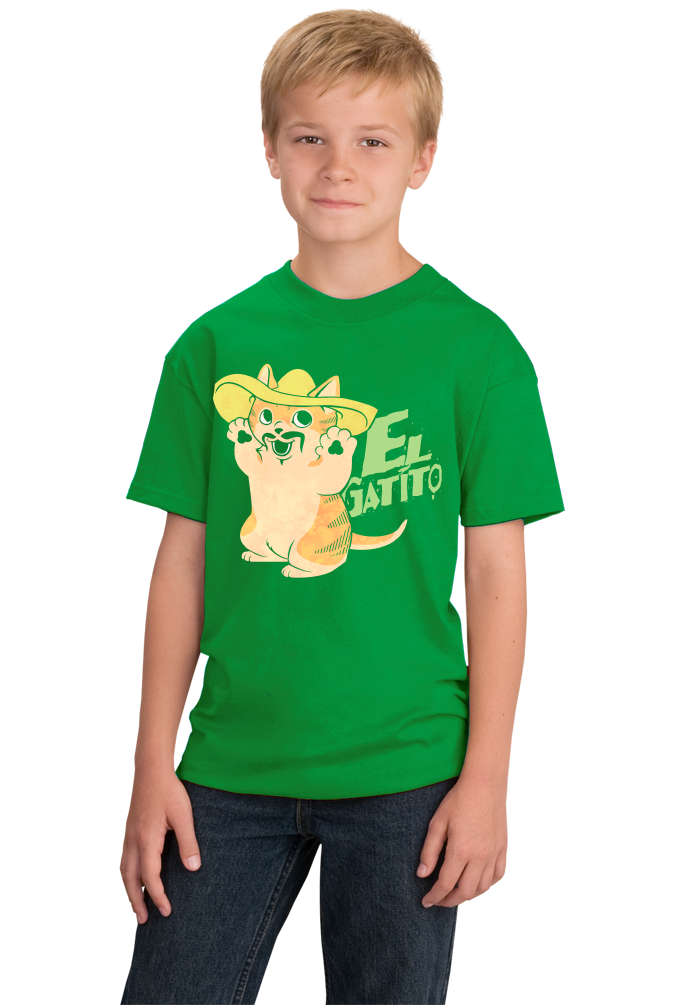 Youth Green El Gatito - Spanish Vocab Kitten Cute Fun Espanol Adorable T-shirt
