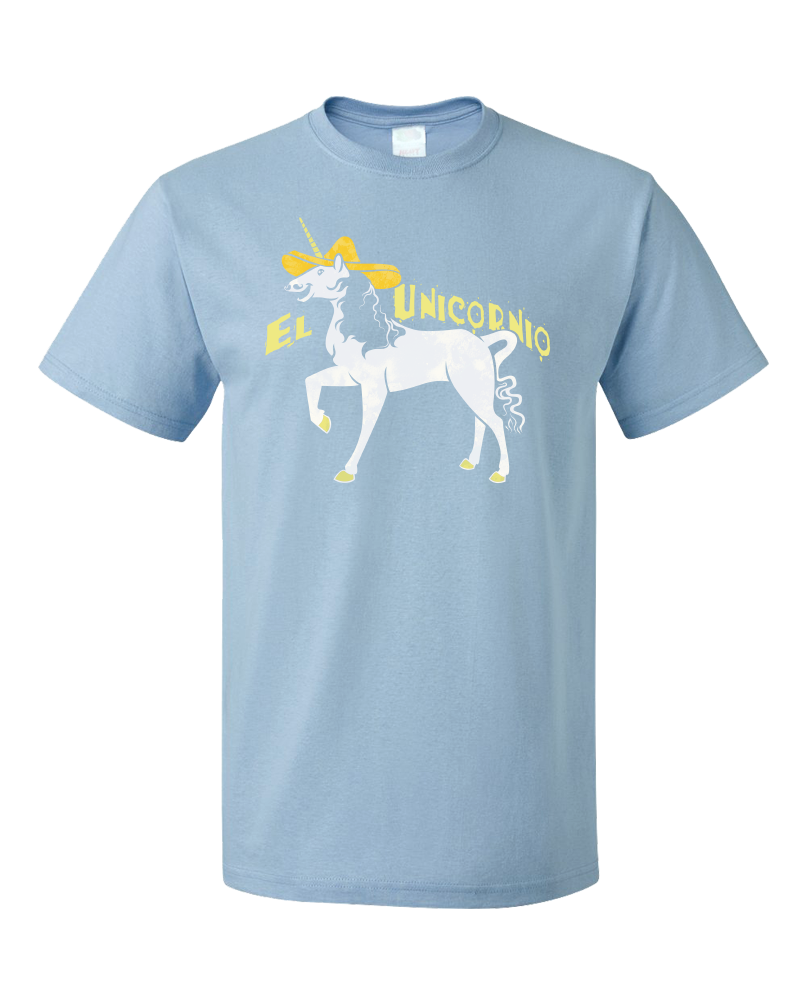 Standard Light Blue El Unicornio - Spanish Translation Unicorn Funny Cute Narwhal T-shirt