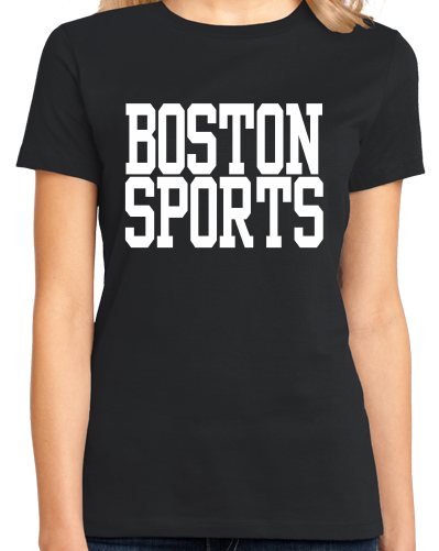 Ladies Black Boston Sports - Generic Funny Sports Fan T-shirt
