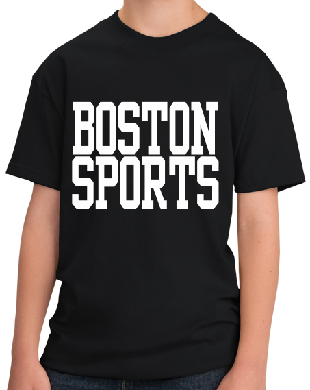 Youth Black Boston Sports - Generic Funny Sports Fan T-shirt