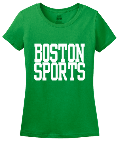 Ladies Green Boston Sports - Generic Funny Sports Fan T-shirt