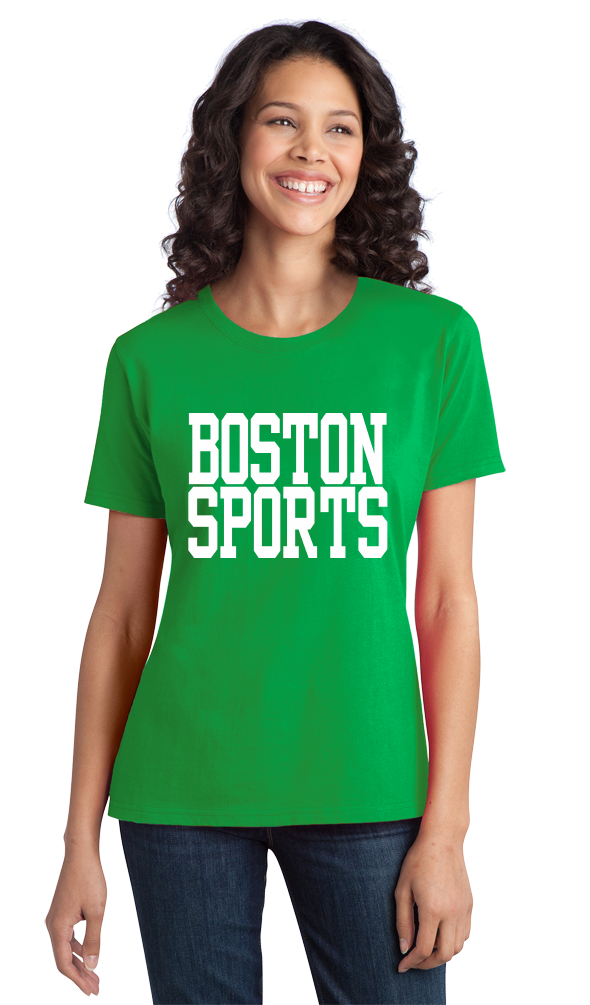 Ladies Green Boston Sports - Generic Funny Sports Fan T-shirt