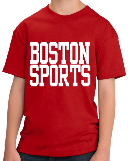 Youth Red Boston Sports - Generic Funny Sports Fan T-shirt