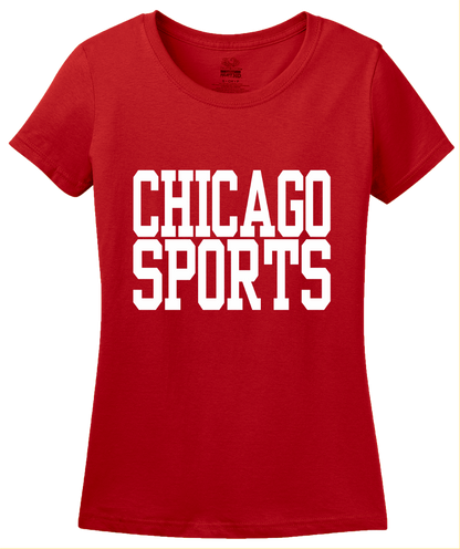 Ladies Red Chicago Sports - Generic Funny Sports Fan T-shirt