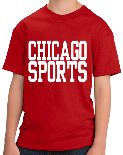 Youth Red Chicago Sports - Generic Funny Sports Fan T-shirt