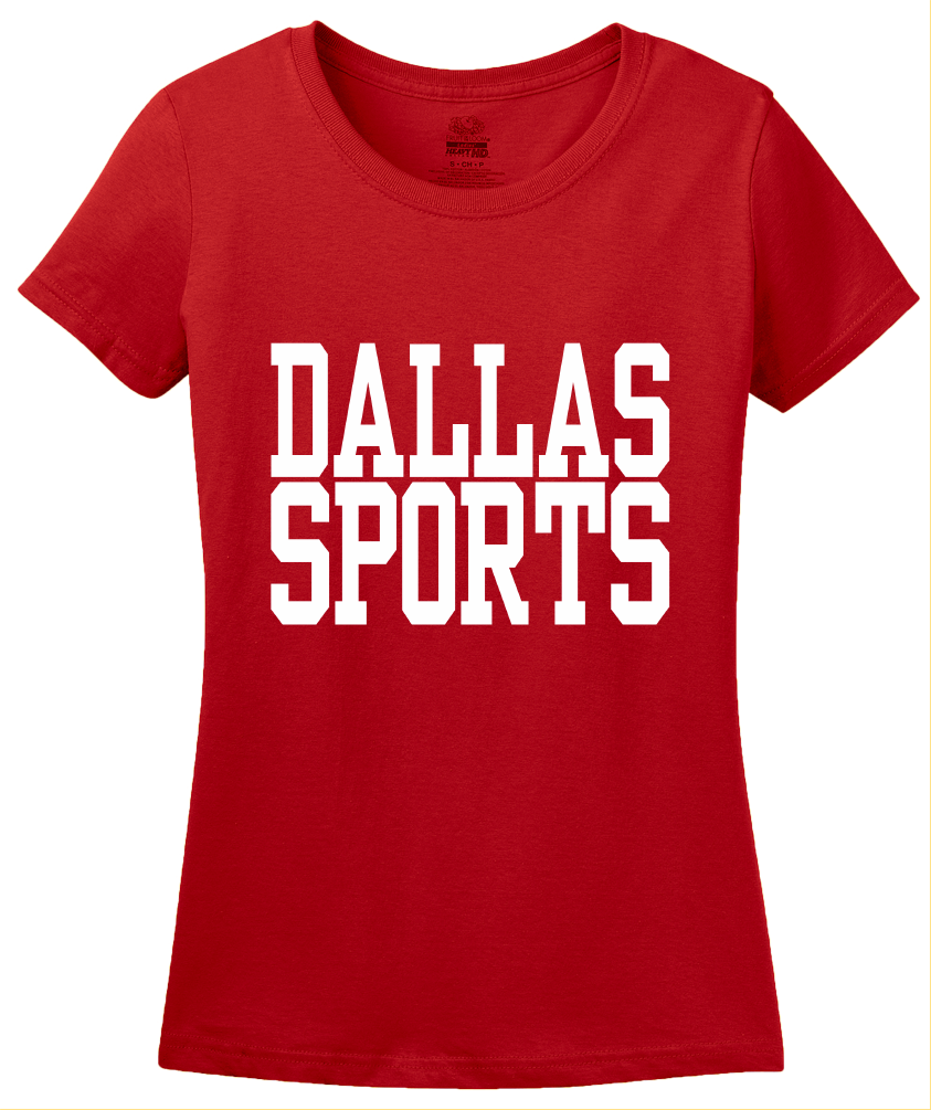 Ladies Red Dallas Sports - Generic Funny Sports Fan T-shirt