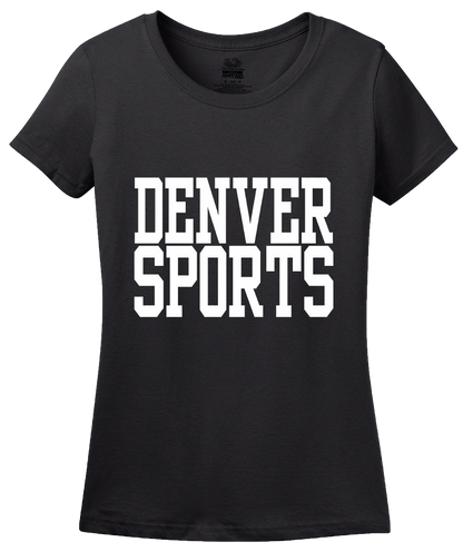 Ladies Black Denver Sports - Generic Funny Sports Fan T-shirt
