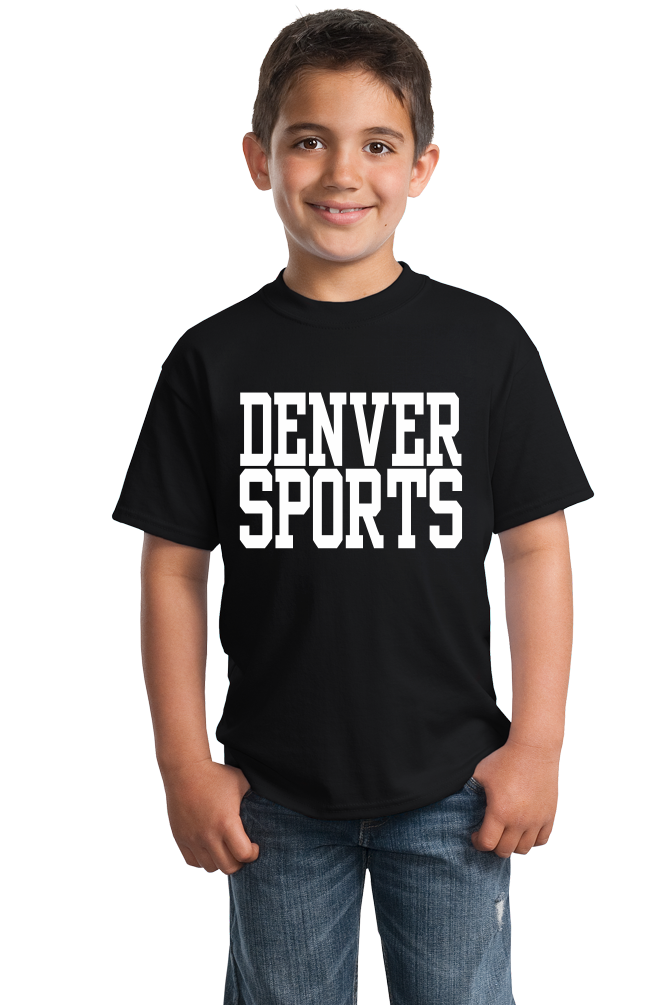 Youth Black Denver Sports - Generic Funny Sports Fan T-shirt