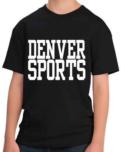 Youth Black Denver Sports - Generic Funny Sports Fan T-shirt