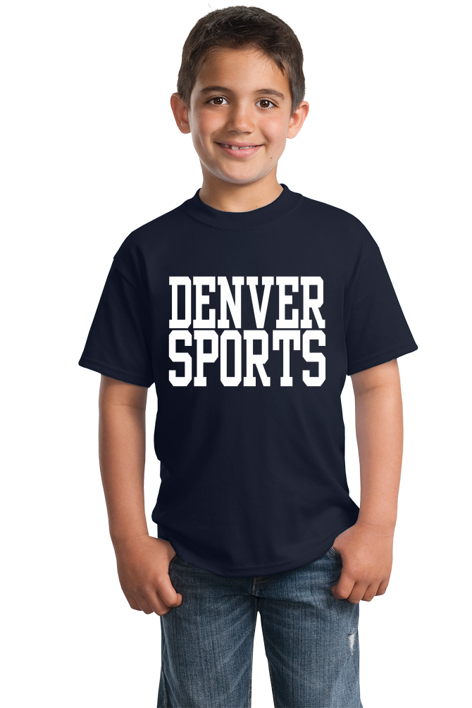 Youth Navy Denver Sports - Generic Funny Sports Fan T-shirt