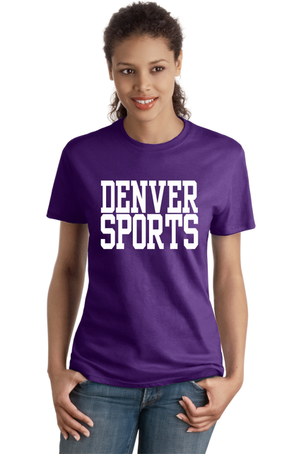 Ladies Purple Denver Sports - Generic Funny Sports Fan T-shirt