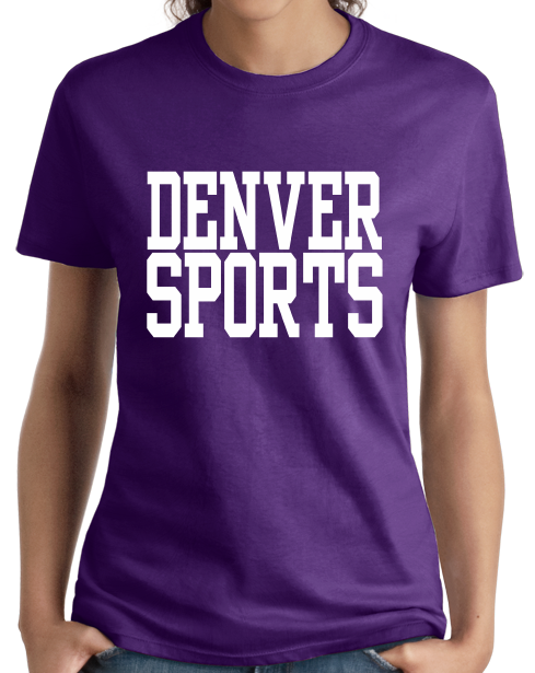 Ladies Purple Denver Sports - Generic Funny Sports Fan T-shirt