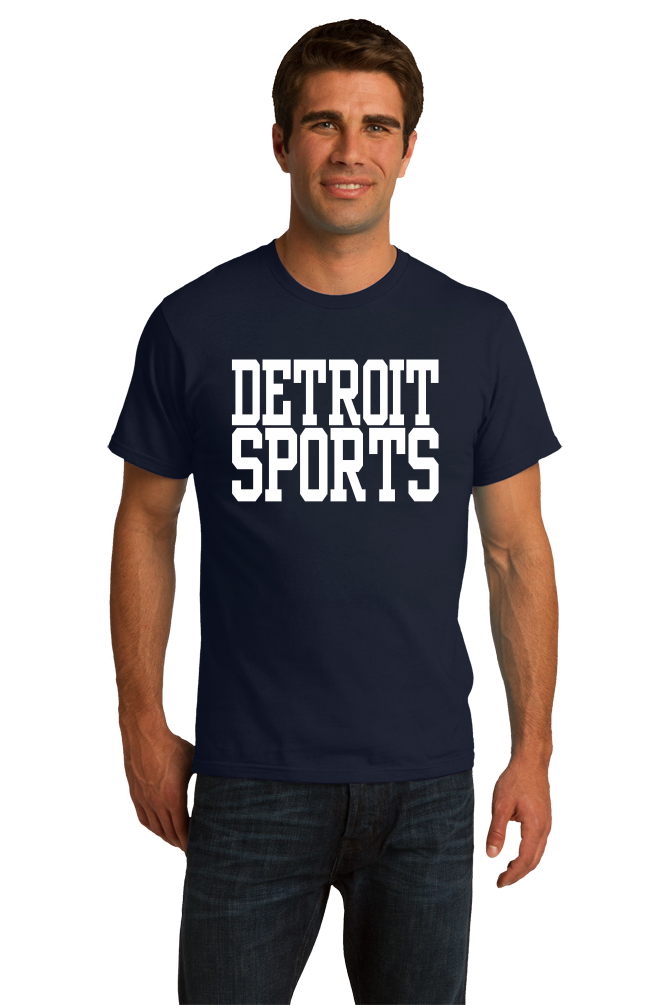 Standard Navy Detroit Sports - Generic Funny Sports Fan T-shirt