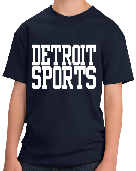 Youth Navy Detroit Sports - Generic Funny Sports Fan T-shirt