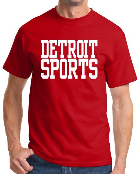 Standard Red Detroit Sports - Generic Funny Sports Fan T-shirt