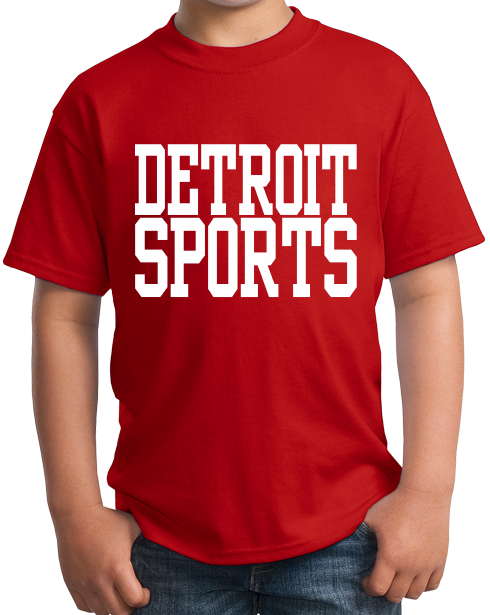 Youth Red Detroit Sports - Generic Funny Sports Fan T-shirt