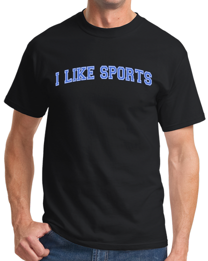 Standard Black I Like Sports - Local Man Likes Sports Onion Humor Joke Hate T-shirt