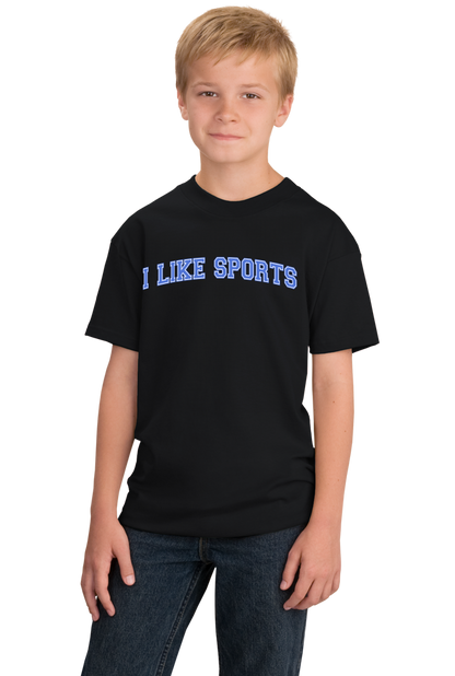 Youth Black I Like Sports - Local Man Likes Sports Onion Humor Joke Hate T-shirt