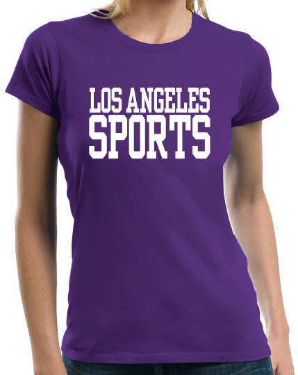 Ladies Purple Los Angeles Sports - Generic Funny Sports Fan T-shirt