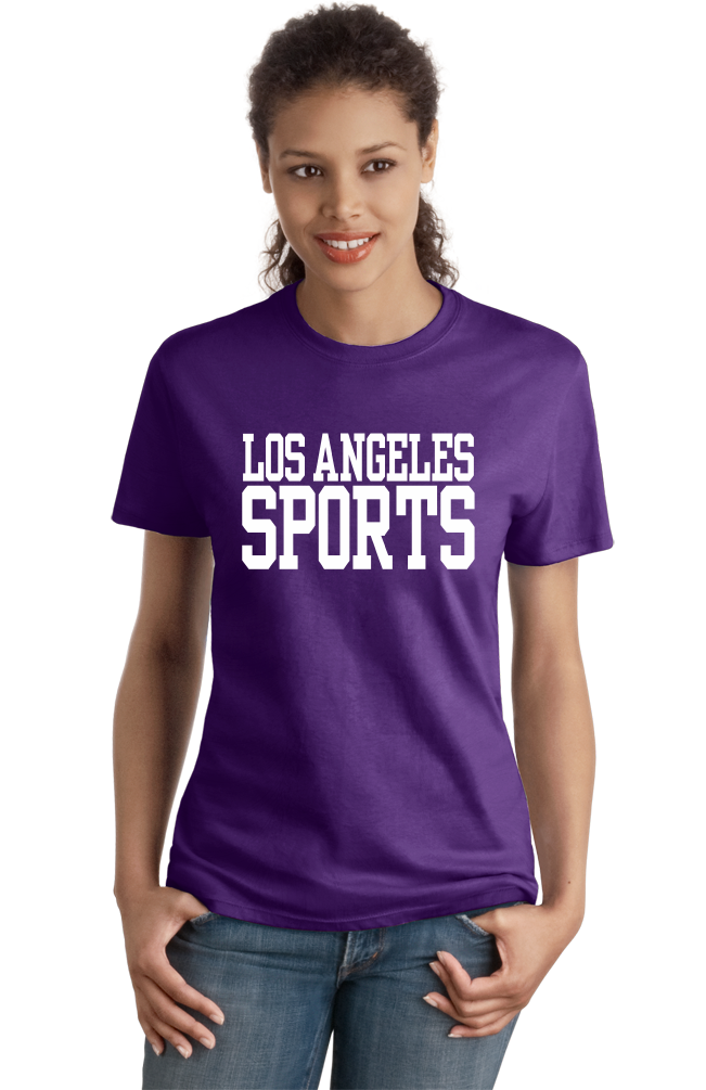 Ladies Purple Los Angeles Sports - Generic Funny Sports Fan T-shirt