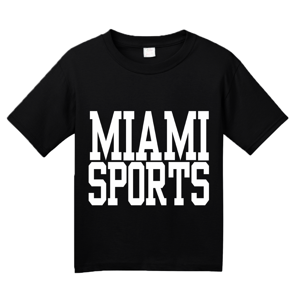 Youth Black Miami Sports - Generic Funny Sports Fan T-shirt