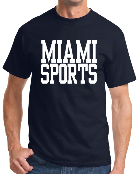 Standard Navy Miami Sports - Generic Funny Sports Fan T-shirt