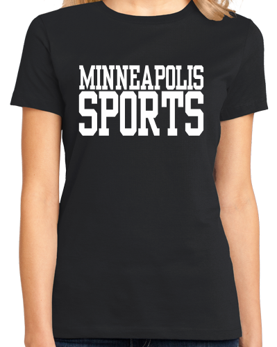 Ladies Black Minneapolis Sports - Generic Funny Sports Fan T-shirt