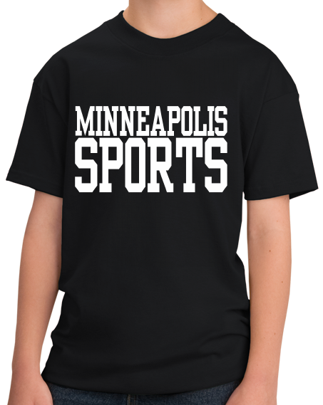 Youth Black Minneapolis Sports - Generic Funny Sports Fan T-shirt