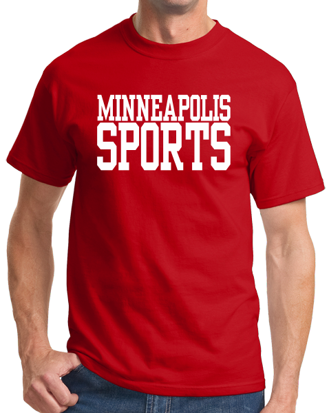 Standard Red Minneapolis Sports - Generic Funny Sports Fan T-shirt