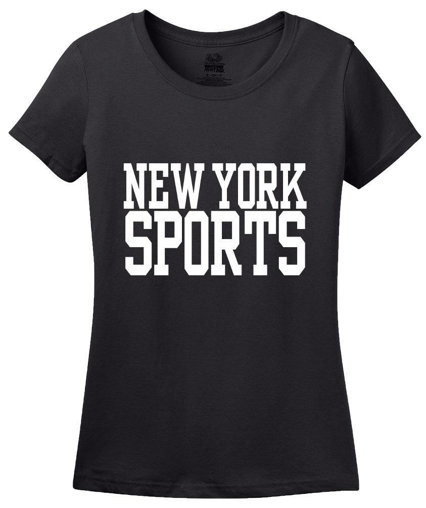 Ladies Black New York Sports - Generic Funny Sports Fan T-shirt