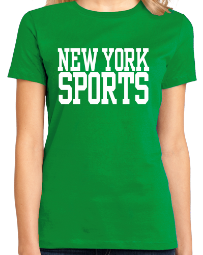 Ladies Green New York Sports - Generic Funny Sports Fan T-shirt