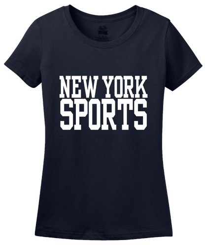 Ladies Navy New York Sports - Generic Funny Sports Fan T-shirt