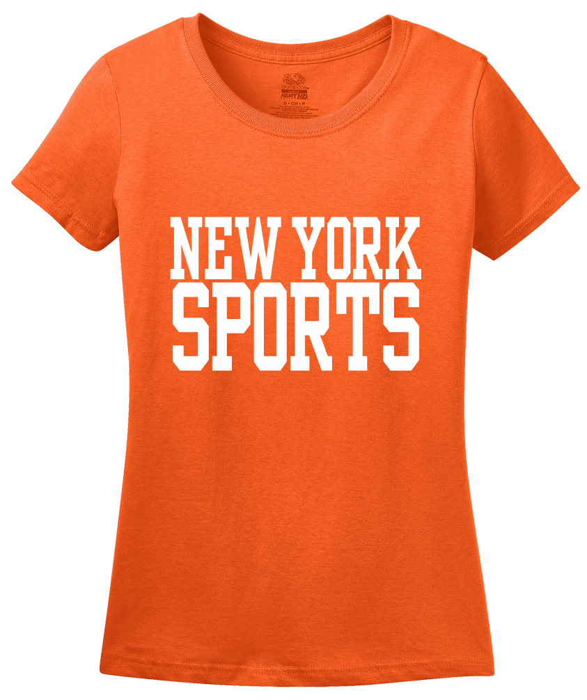 Ladies Orange New York Sports - Generic Funny Sports Fan T-shirt