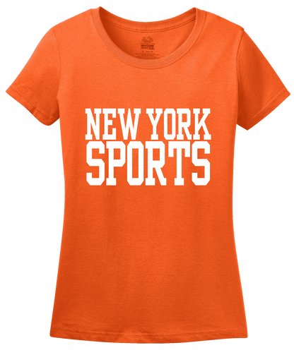 Ladies Orange New York Sports - Generic Funny Sports Fan T-shirt