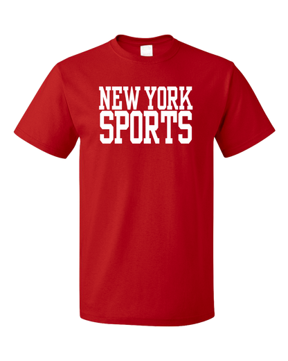 Standard Red New York Sports - Generic Funny Sports Fan T-shirt