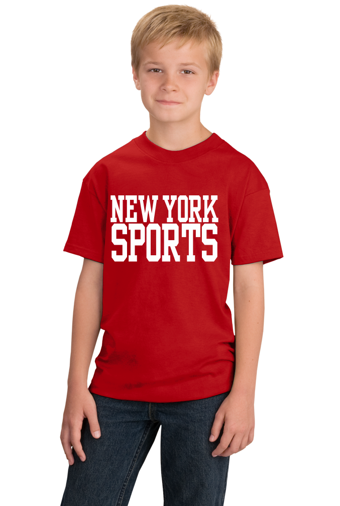 Youth Red New York Sports - Generic Funny Sports Fan T-shirt