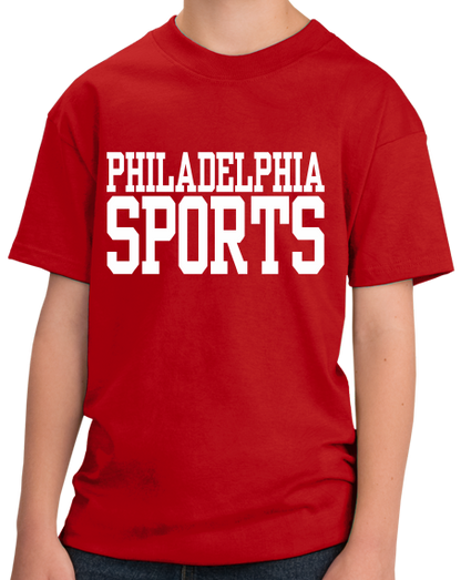 Youth Red Philadelphia Sports - Generic Funny Sports Fan T-shirt