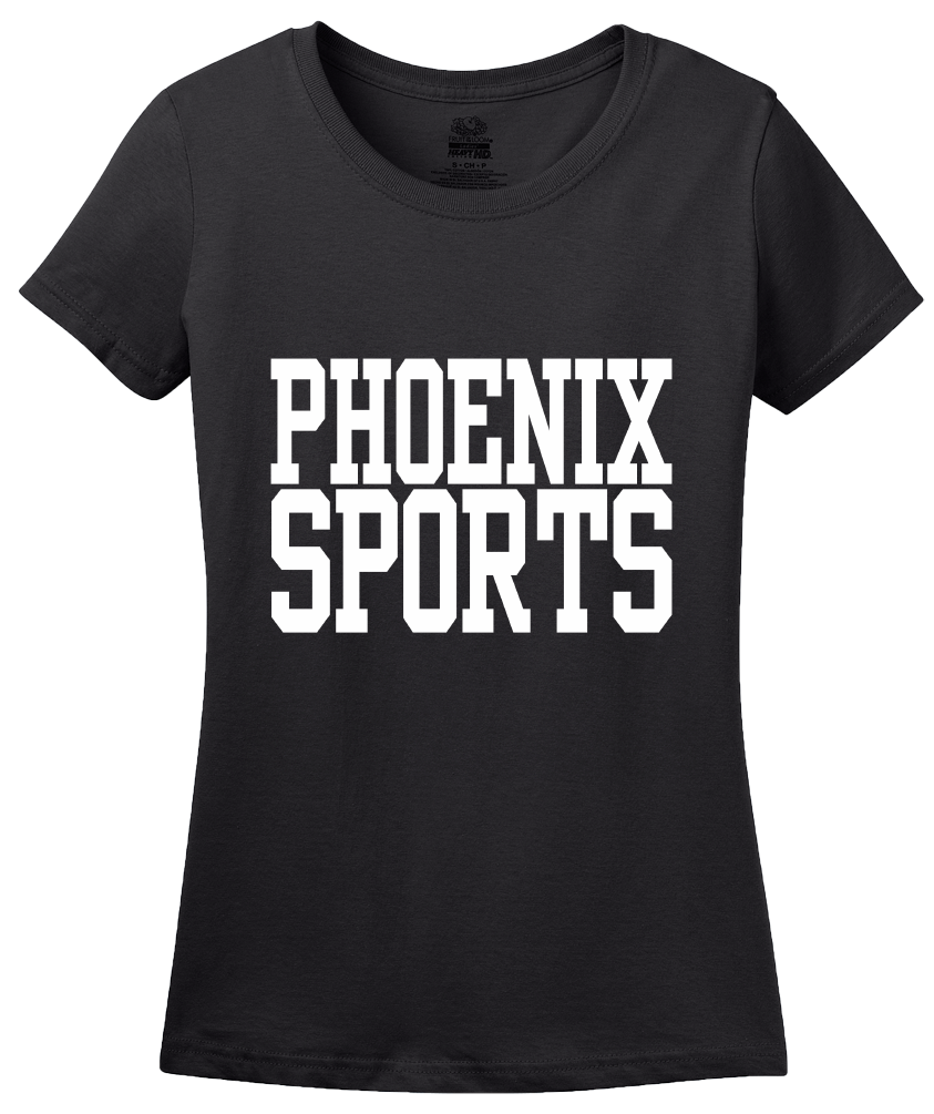 Ladies Black Phoenix Sports - Generic Funny Sports Fan T-shirt