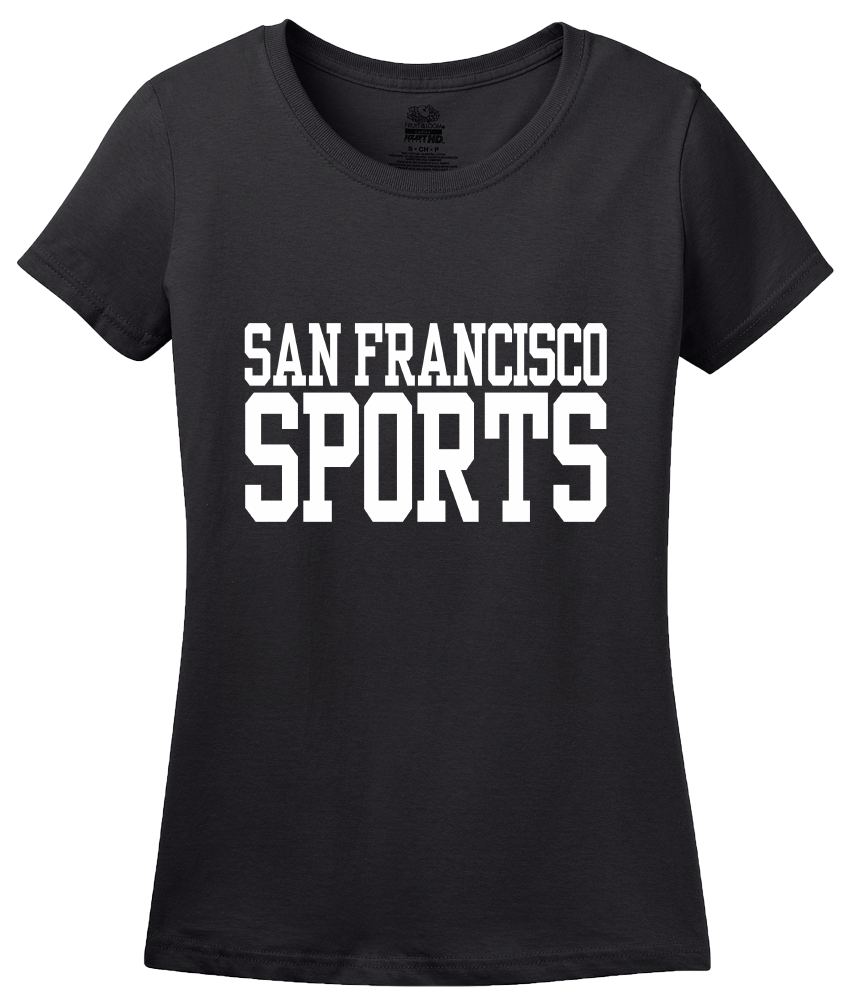 Ladies Black San Francisco Sports - Generic Funny Sports Fan T-shirt