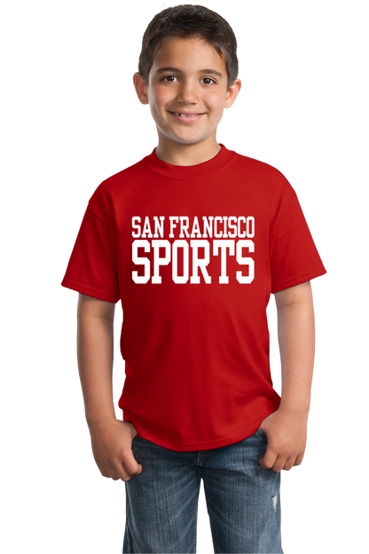 Youth Red San Francisco Sports - Generic Funny Sports Fan T-shirt