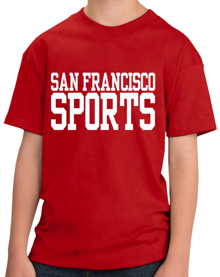 Youth Red San Francisco Sports - Generic Funny Sports Fan T-shirt